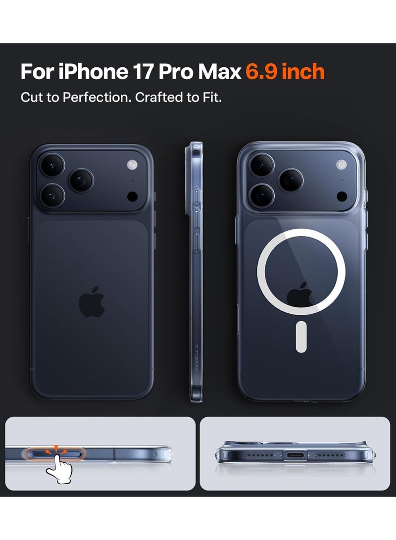 غطاء SlimFit-Mag لجهاز iPhone 17 Pro Max (6.9 بوصة، 2025)، رقيق للغاية، متوافق مع MagSafe، مضاد للخدش بخامة PC Bayer الصلبة الخفيفة - Image 2