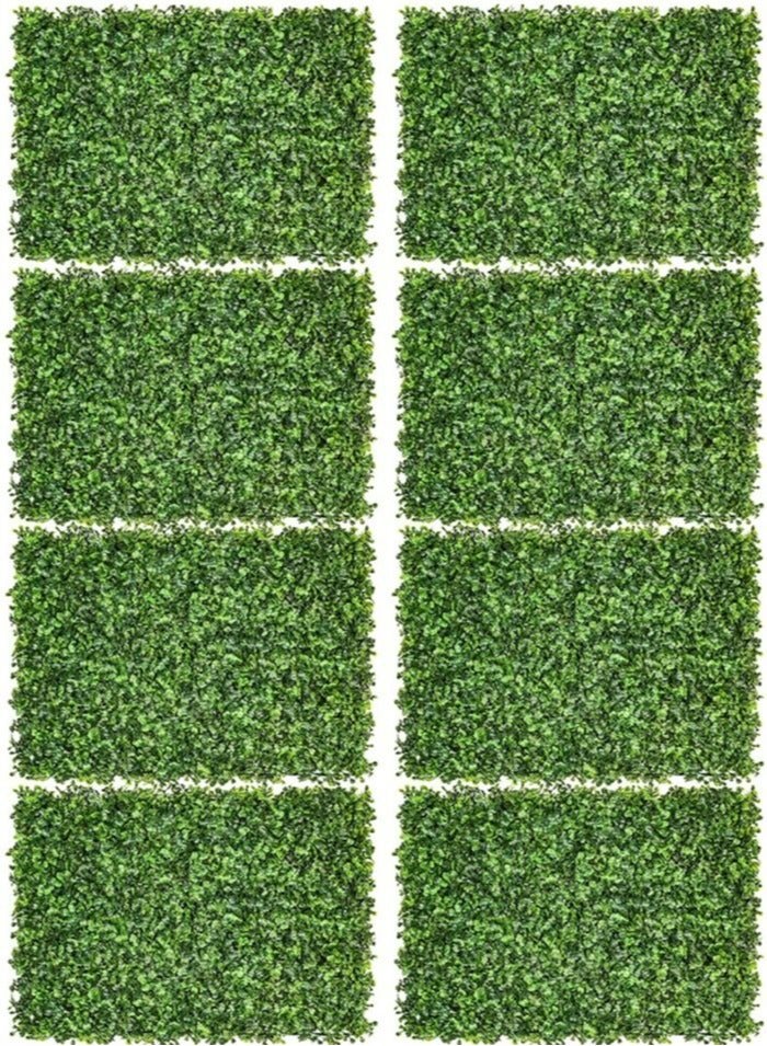 RollsTimi  8 Pack Artificial Boxwood Panels Topiary Hedge Plants Artificial Greenery Fence Panels for Greenery Walls,Garden,Privacy Screen,Backyard and Home - Image 1