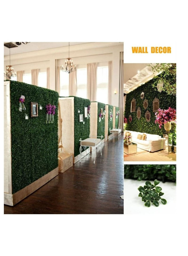 RollsTimi  8 Pack Artificial Boxwood Panels Topiary Hedge Plants Artificial Greenery Fence Panels for Greenery Walls,Garden,Privacy Screen,Backyard and Home - Image 5