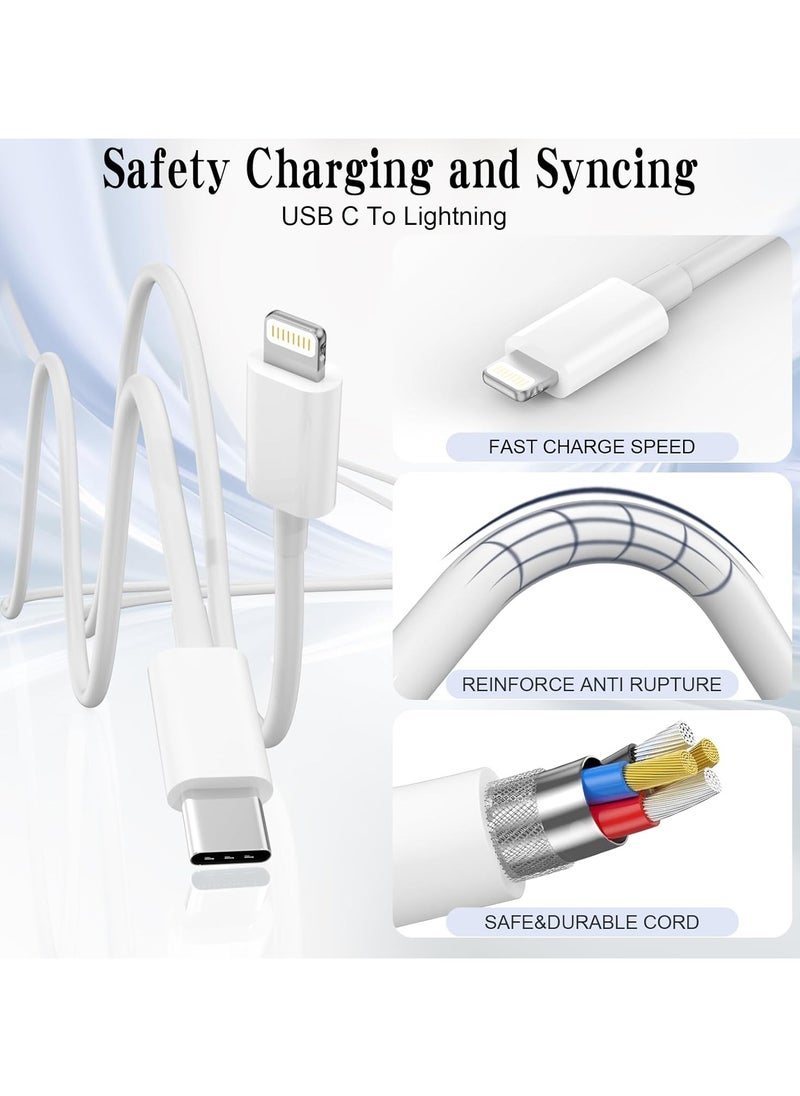 Generic - USB C to Lightning Cable,3FT Type C iPhone Charger Cable Compatible with iPhone 14 13 12 11 Pro Max XR XS X 8 7 6 Plus SE Charger Cord,Lightning to USB C for Car CarPlay Cable - Image 1