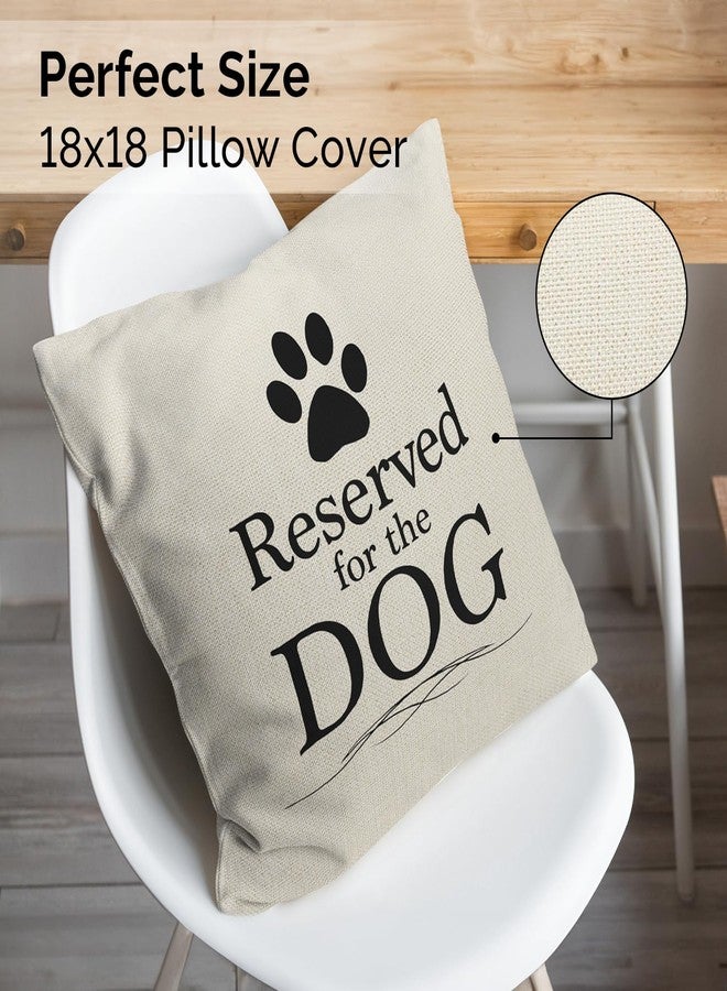 M-Qizi Reserved for The Dog Pillow Covers, 18x18 Pillow Cover, Dog Pillow Case, Dog Owner Gifts for Women Dog Pillows for Small Dogs, Dog Pillows Dog Owner Gifts - Image 4