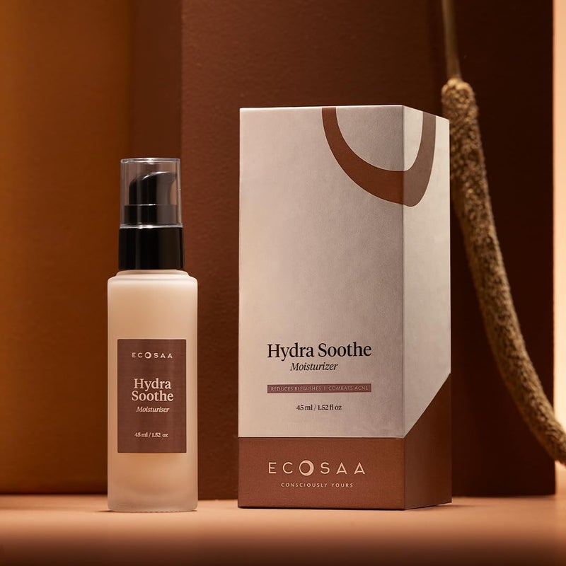 ECOSAA Ecosaa Hydra Soothe Face Moisturizer for Deep Hydration45 Ml Hyaluronic Acid Moisturiser with Aloe Vera Lightweight Oil Free Moisturizing Gel for Oily Acne Prone Skin Moisturizer for Glowing Skin  - Image 2