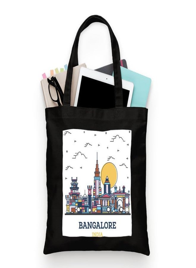 PrintingZone Bangalore Canvas Printed Tote Bag For Women | Zipper & Pouch | Shopping/Grocery Bag | Multi-Purpose Bag | Reusable Eco-Friendly Cotton Handbags, Canvas Tote Bags For College(TB67) - Image 1