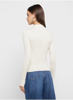 ONLY Zip Detailed Ribbed Cardigan  - Image 2