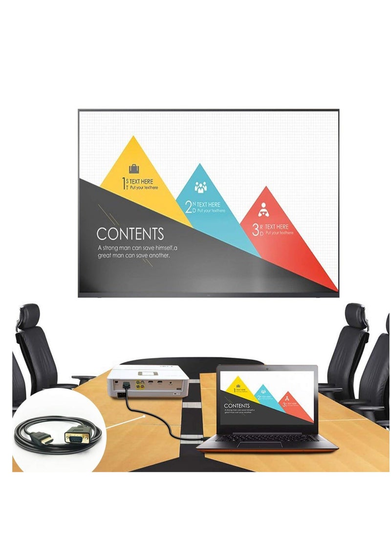 Bukela HDMI to VGA high-definition cable with chip 1.8 meters computer monitor projector connection cable without audio and power supply  - Image 5