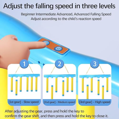 RVOGJP Drop The Stick Challenge - Hand Eye Coordination Training Toy, Adjustable Speed Catching Game - Image 2