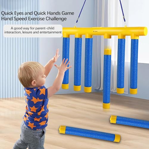 RVOGJP Drop The Stick Challenge - Hand Eye Coordination Training Toy, Adjustable Speed Catching Game - Image 5