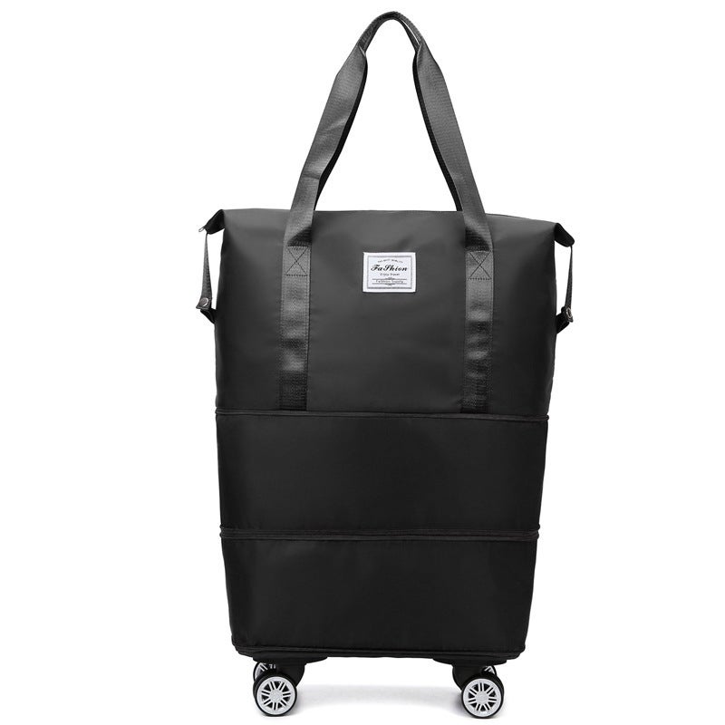 Universal-Wheel Travel Bag, Expandable Oxford Cloth 20-35L Storage Bag, Solid Color - Image 5