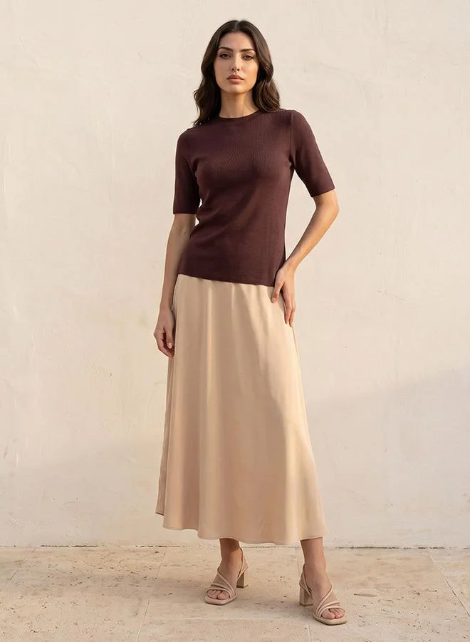 Splash FAV Basics Ribbed Crew Neck Sweater