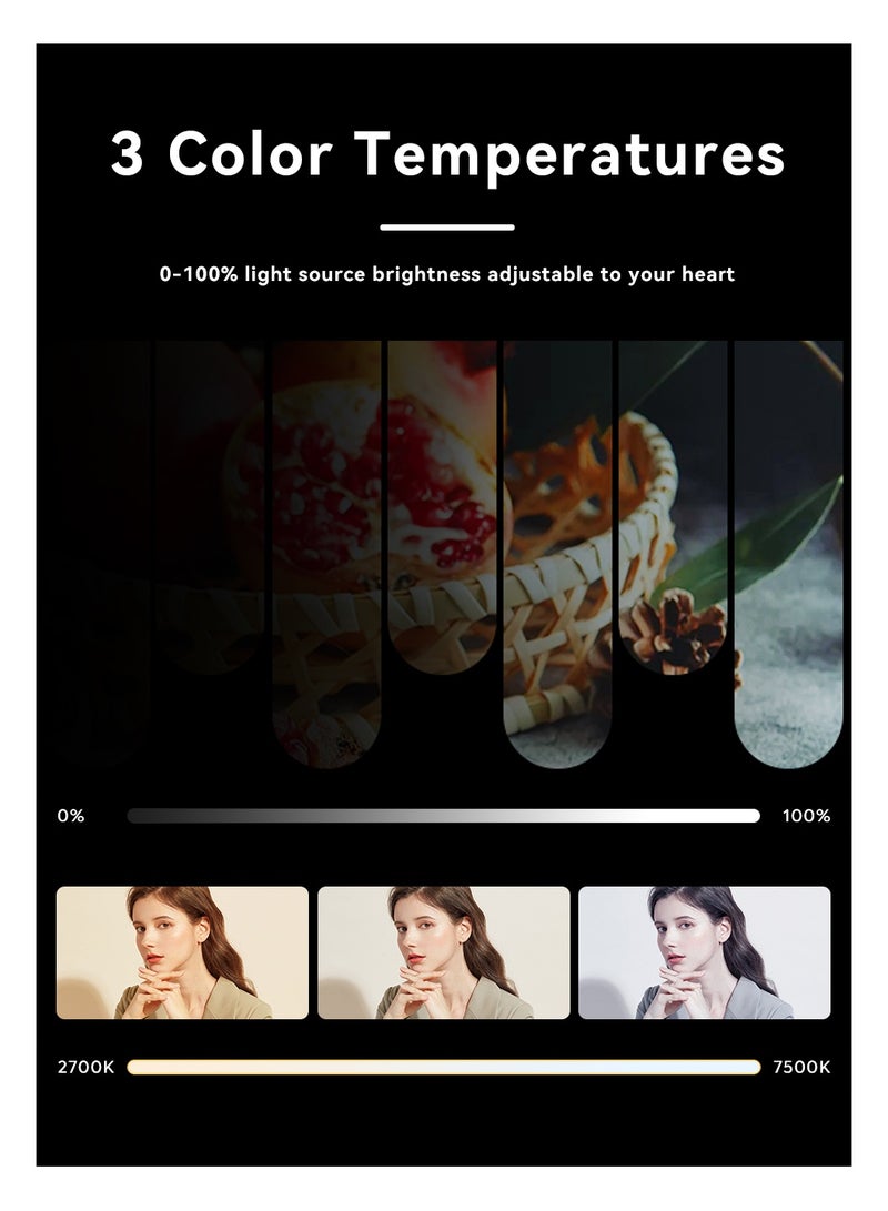 LEOKOR 24 inch LED Video Light Kit, 2800-7500K Dimmable Photography Lighting with Remote and Tripod Stand, Studio Lighting Equipment for Studio Photography, Video Recording, Game Streaming, Portraits Shooting (Black) - Image 2