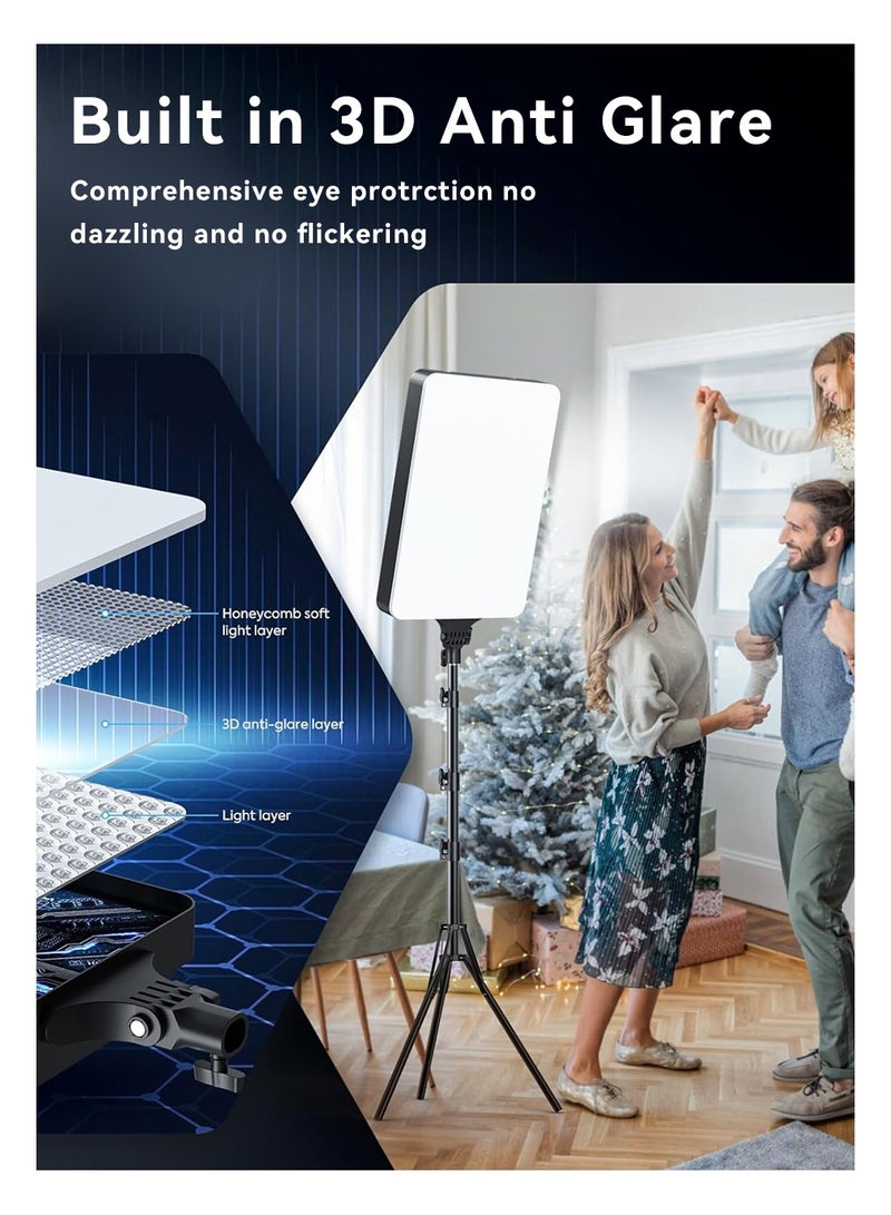 LEOKOR 24 inch LED Video Light Kit, 2800-7500K Dimmable Photography Lighting with Remote and Tripod Stand, Studio Lighting Equipment for Studio Photography, Video Recording, Game Streaming, Portraits Shooting (Black) - Image 3