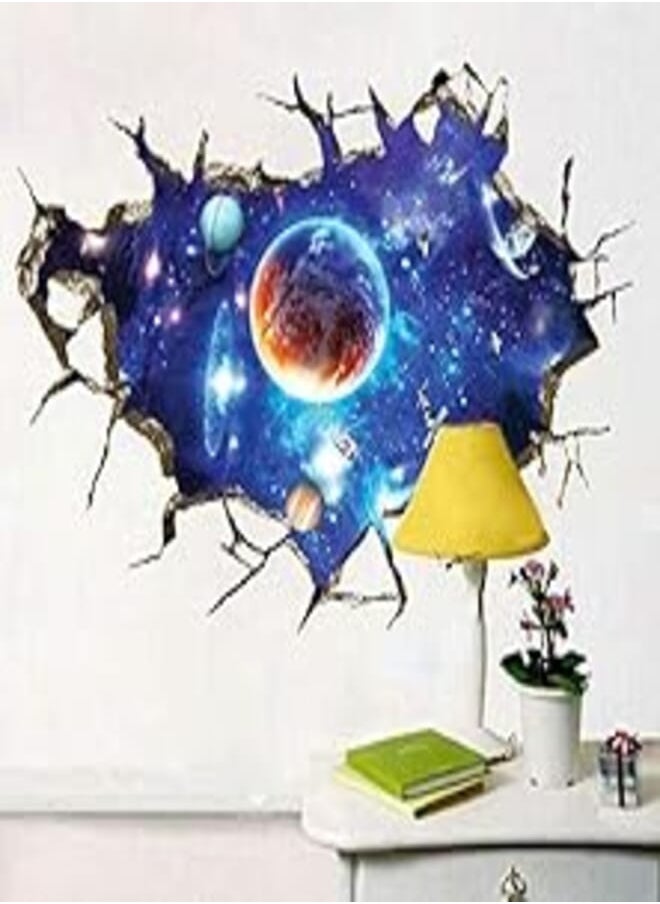 YND YND 3D Space Star Wall Sticker Self-adhesive Removable Sticker Cartoon Three-dimensional Bedroom Wall Sticker 