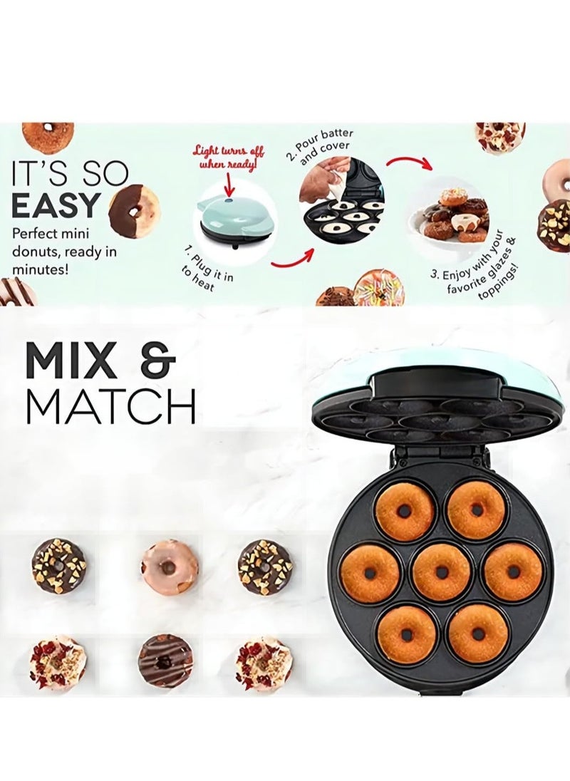JAJEEK "New Electric Donut Maker with Non-Stick Surface – Makes 7 Mini Donuts, Pancakes, and More!"  - Image 4