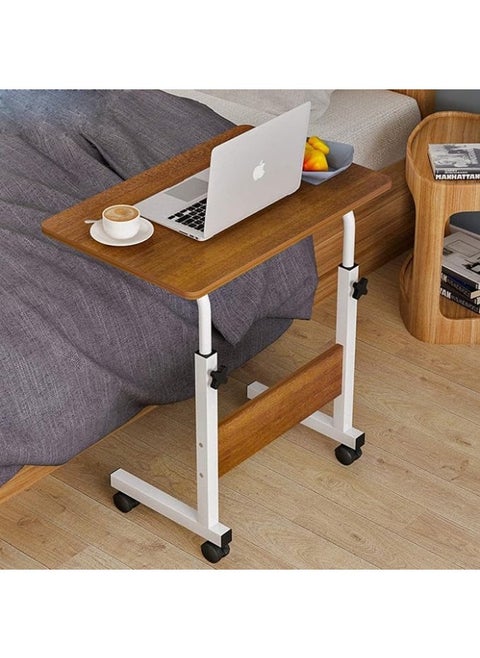 Adjustable Height Laptop Table with Wheels – Multi-Purpose Side Desk for Sofa or Bed, Perfect for Work, Study, or Coffee