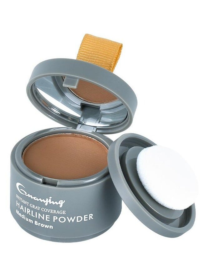 GUANJING Hairline Powder for Instant Gray Coverage Medium Brown 4g - Image 1