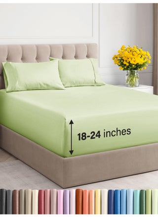 Extra Deep Twin XL Sheet Set - 4 Piece Breathable and Cooling Sheets - Hotel Luxury Bed Sheets Set - Easy Fit - Soft  Wrinkle Free and Comfy Sheets Set - Light Sage Sheet Set with Extra Deep Pockets - pzsku/Z0F652F8FAE648070203FZ/45/1749650804/9715ee82-4c1f-4275-a16c-74e497263093