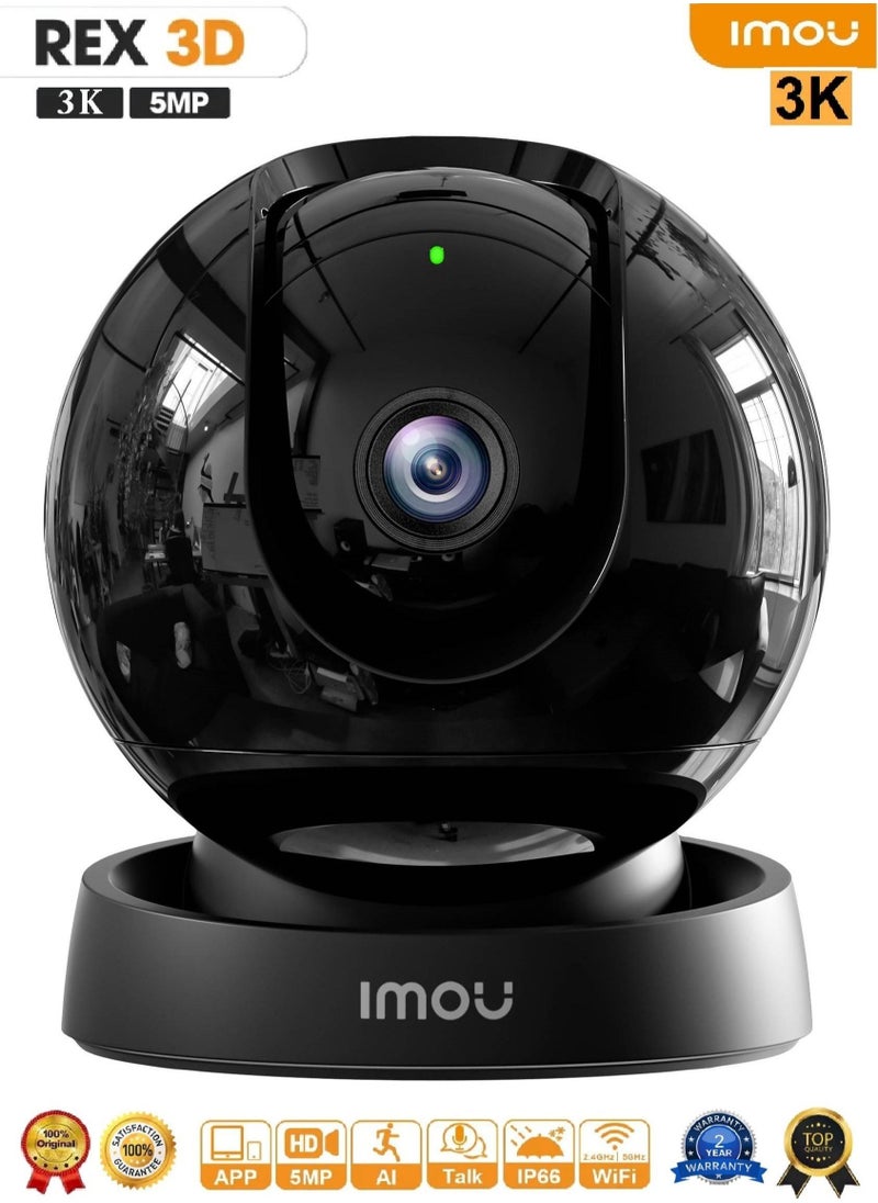 IMOU - IMOU Rex 3D IP Camera 5MP/3K Indoor Human Pet Detection Two-way Talk 360º WIFI Smart Home Smart Tracking Night Vision - Image 1
