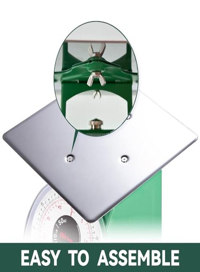 ta da Tada 110-LBS Heavy Duty Portion-Control Mechanical Kitchen and Food Scale Industrial Dial Scale with Stainless Steel Platform - Image 2