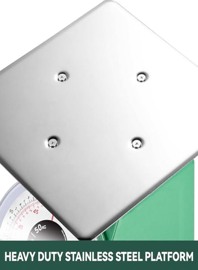 ta da Tada 110-LBS Heavy Duty Portion-Control Mechanical Kitchen and Food Scale Industrial Dial Scale with Stainless Steel Platform - Image 3