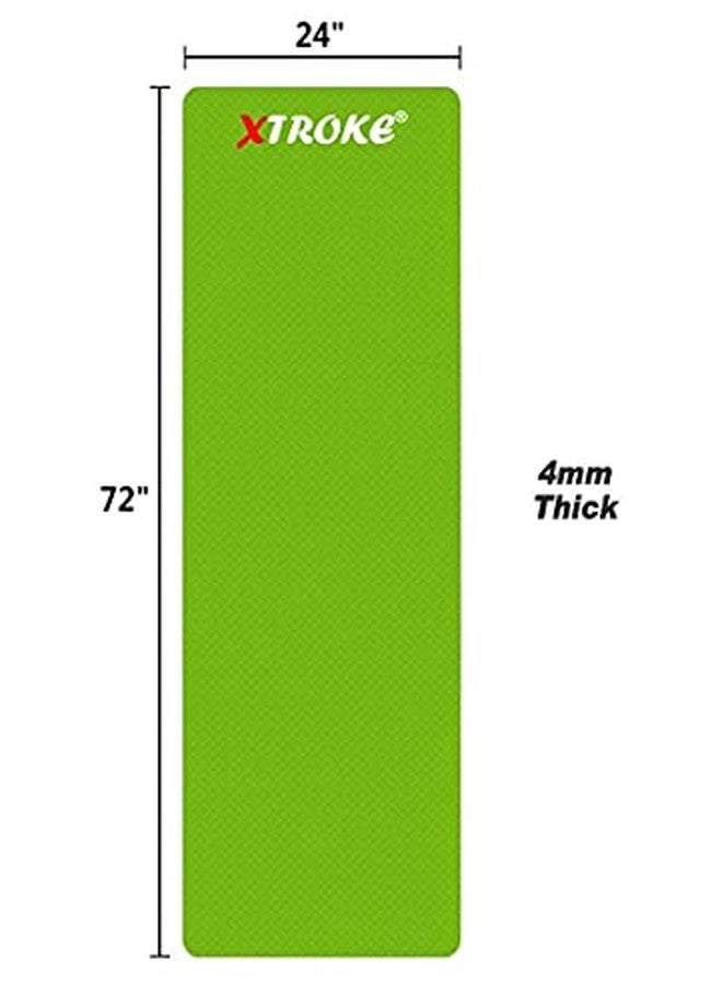 اكستروك بساط يوغا XTROKE® للراحة/سطح مانع للانزلاق، مناسب للتمارين الهوائية واللياقة البدنية (متعدد الألوان) (4 مم) - Image 4