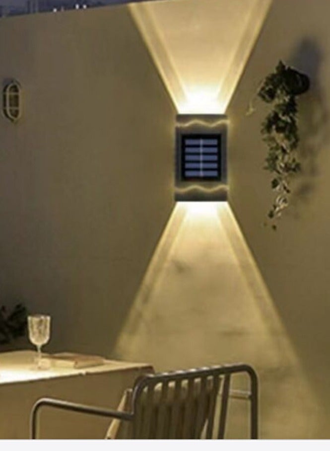 Ecoey 4 Lamp Beads LED Solar Outdoor Waterproof Warm Light Wall Light - Image 4