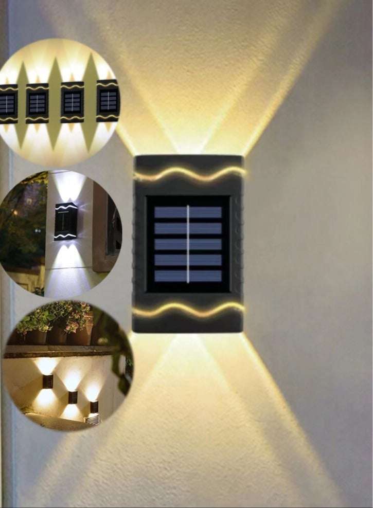 Ecoey 4 Lamp Beads LED Solar Outdoor Waterproof Warm Light Wall Light - Image 1