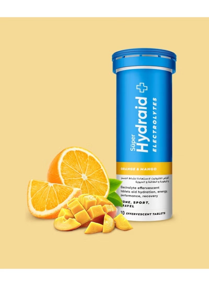 Electrolyte Drink Mix Orange & Mango Effervescent Tablets 10s