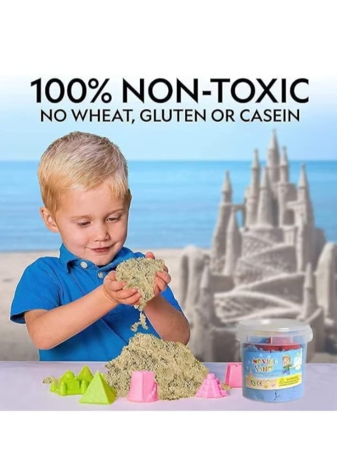 عجينة رائعة وطين سحري مع قالب، مجموعة حسية قابلة لإعادة الاستخدام، ألعاب رملية رائعة خالية من الغلوتين، ألعاب داخلية للأطفال من سن 10 إلى 15 عامًا، أزرق (دلو 750 جرام) - Image 4
