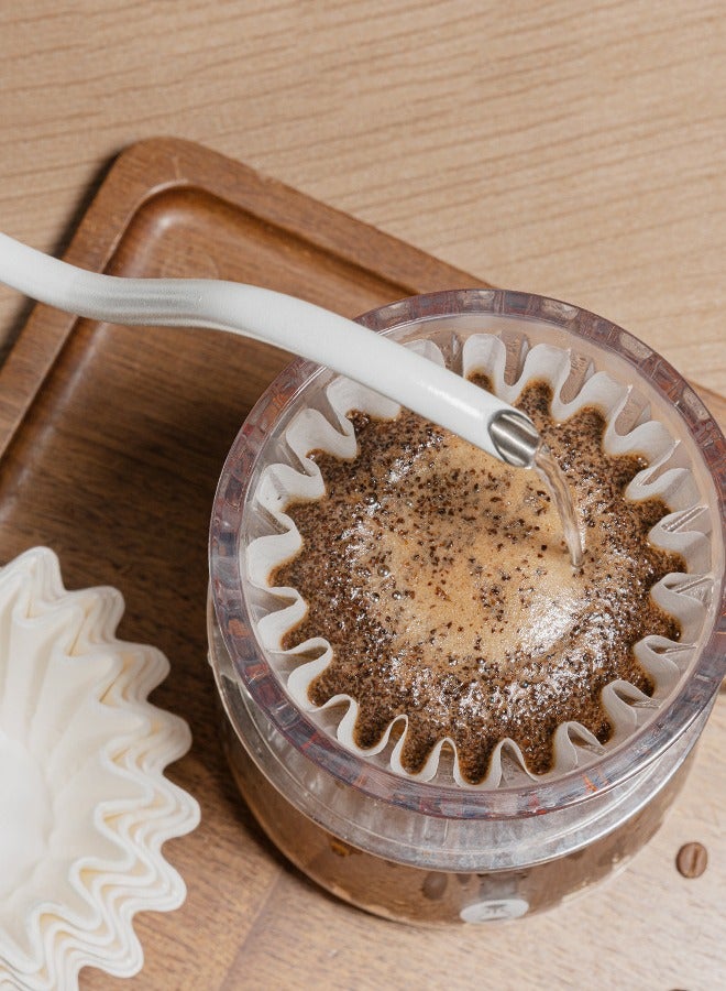 Bincoo 50 Pieces Thickened W185 Hand Brewed Coffee Filter Paper Original Wood Pulp V60 Drip Filter Cake Bowl-shaped Filter Paper Filter Cup Filter Paper - Image 5