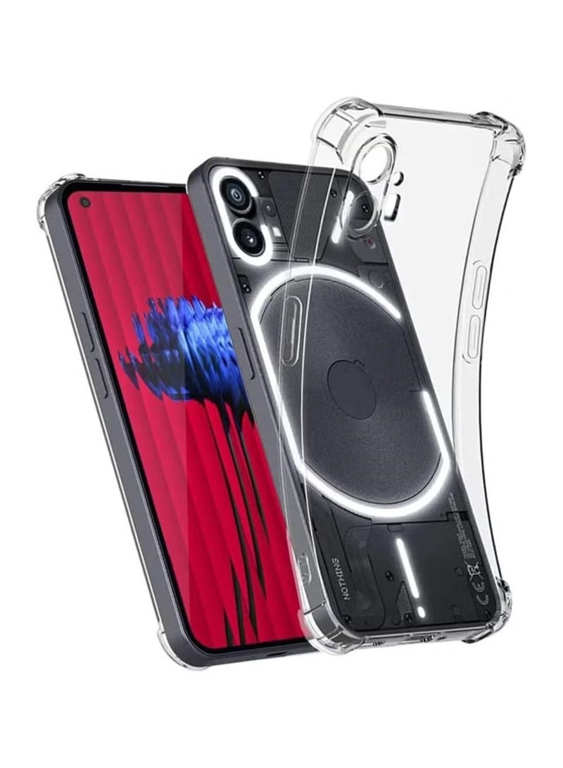 بروماس غطاء حافظة Nothing Phone 2، غطاء واقٍ شفاف مضاد للخدش وممتص للصدمات مع حماية الكاميرا وحافظة حواف الزوايا لهاتف Nothing Phone 2 - شفاف