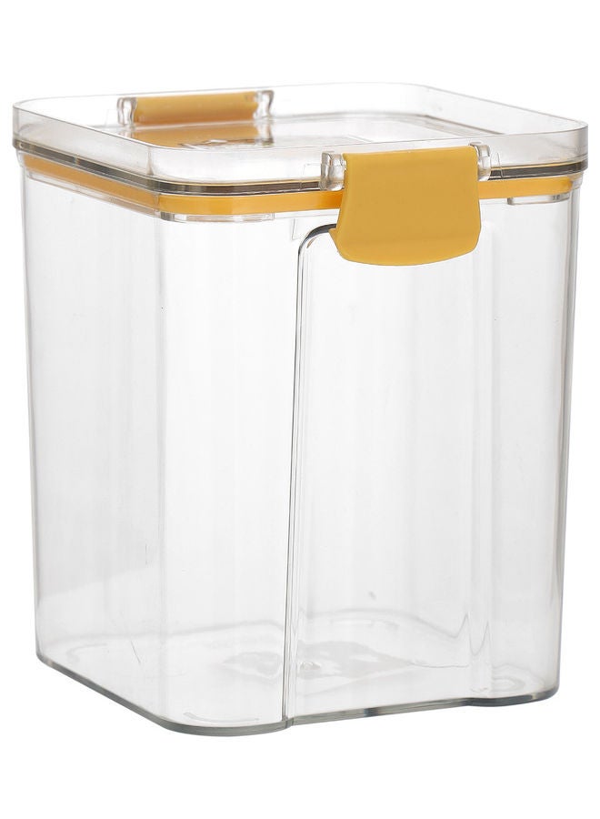 Royalford 950 ML Square Airtight Container With A Lid-RF11259 Plastic Container With A Silicone Sealing Ring Fitted Lid Transparent TRANSPARENT - Image 3