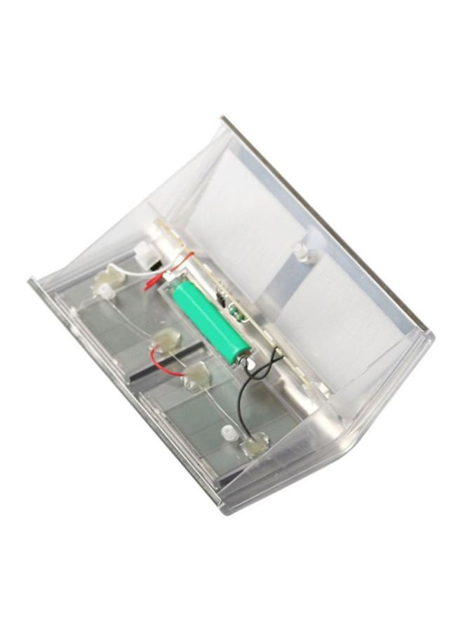 OUTAD 4-LED Waterproof Solar Lighting Lamp Silver/Black 140x25x95mm - Image 2