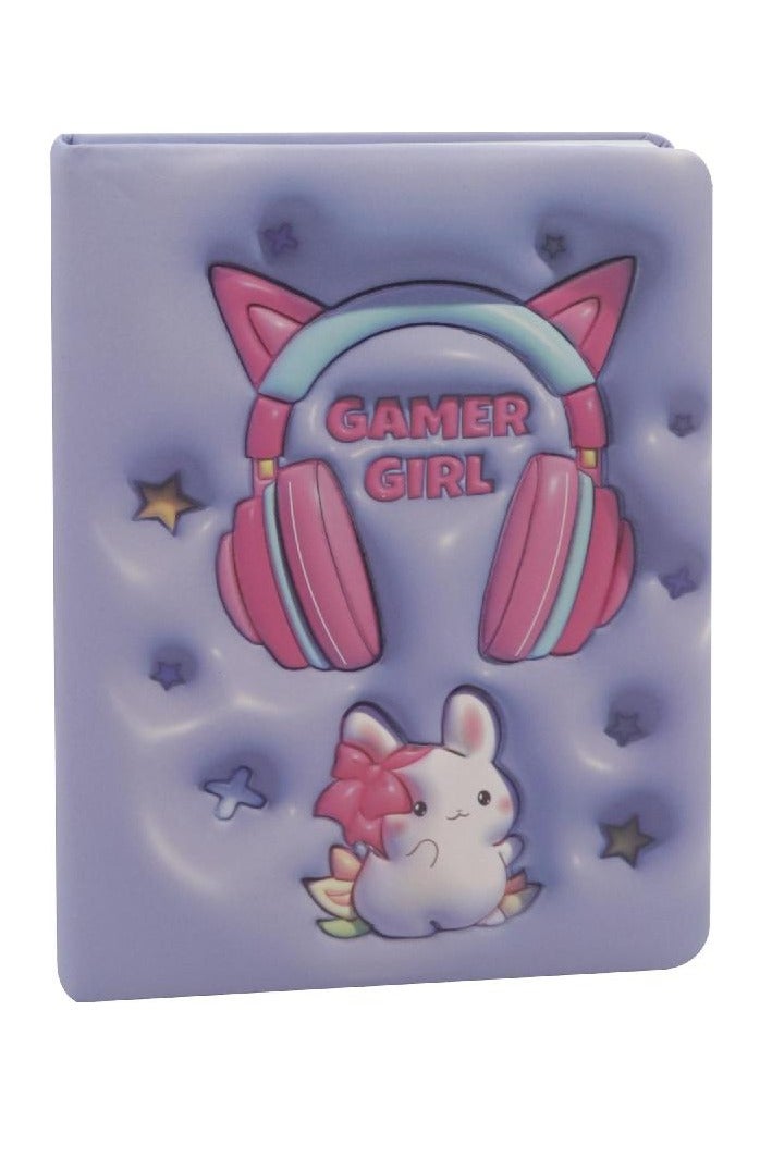 ROCO Notebook Game Girl 13 X 18.5 cm 96 Sheets Single Ruled (Colored Pages) Purple - Image 1