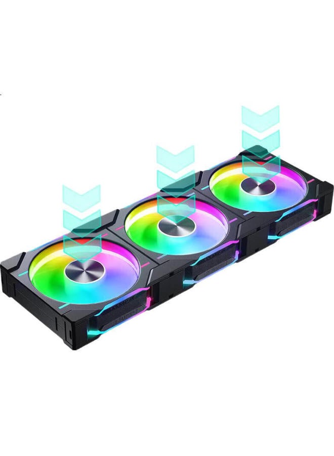 Phanteks Phanteks D30 Building Block Edition Jingye 12Cm Case Water Cooling Radiator Argb Temperature Control Fan (30Mm Thick/7 Blades High Air Pressure/Wireless Cable Connection/3-Piece Set/Black) - Image 3