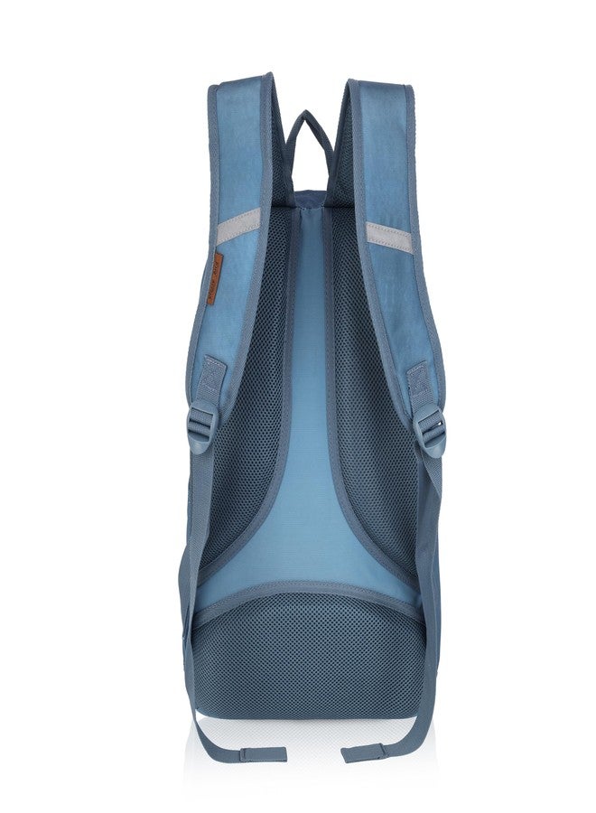 Echo Boomers Glossy Bird Backpack - Water-Resistant Stylish Bag with 3 Compartments, Bottle Holder, Detachable Pouch & Padded Straps - School & Travel Bag (BLUE) - Image 3
