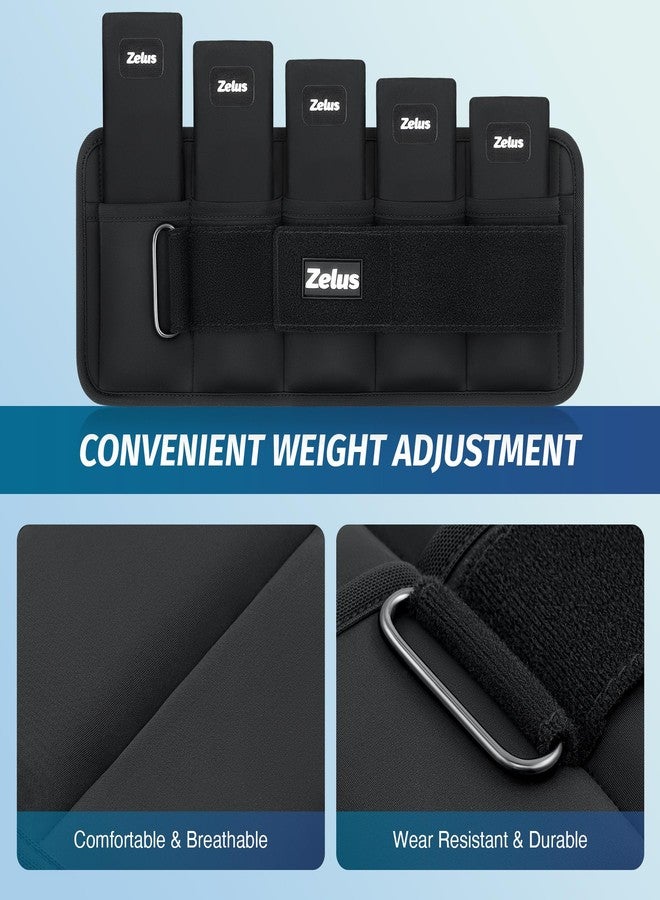 ZELUS 1 Pair Adjustable Ankle Weights, 0.8-4 lb Z-Fit Ankle Weights for Women Men, Ultra Thin Leg Weights for Women with Adjustable Straps, 0.4-2 lb per Arm Weight for Gym Home Yoga Jogging Walking - Image 5