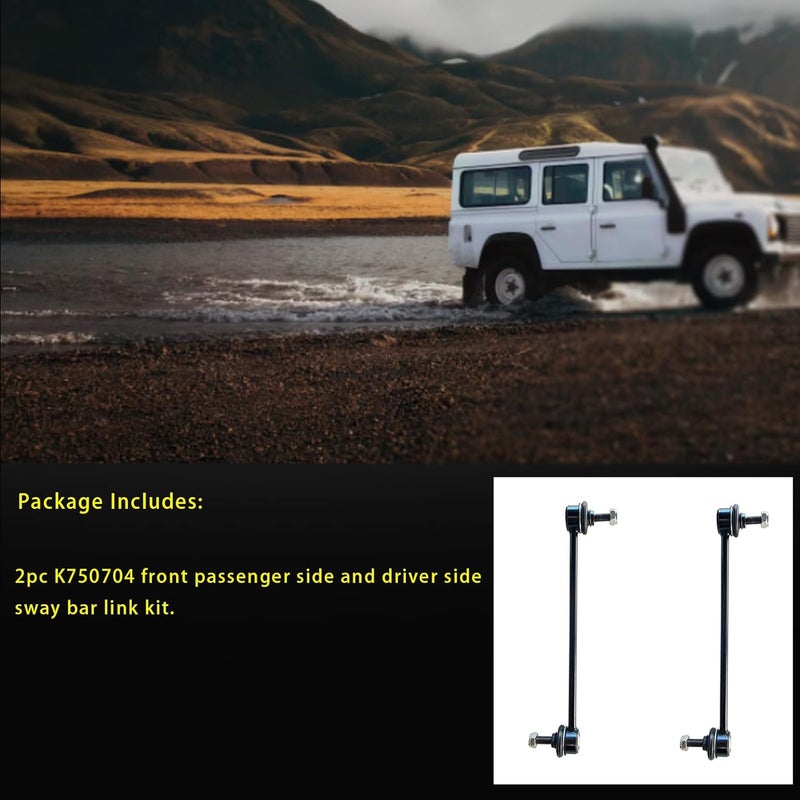 HHCM 2pc Front Sway Bar Link Kit K750704 for Jeep Cherokee 2014-2022 FWD & Chrysler 200 2016-2017 - Image 3