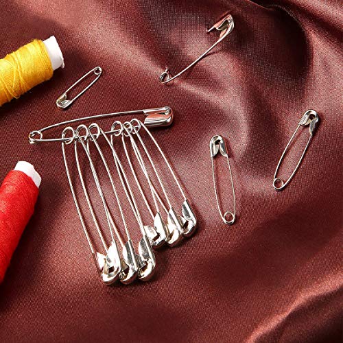COMOK 19mm(0.75in) Safety Pins,1000 Count, Rust Resistant Nickel Plated Steel Set for Crafting, Sewing, and Clothing Fastening etc, Sliver Tone - Image 3