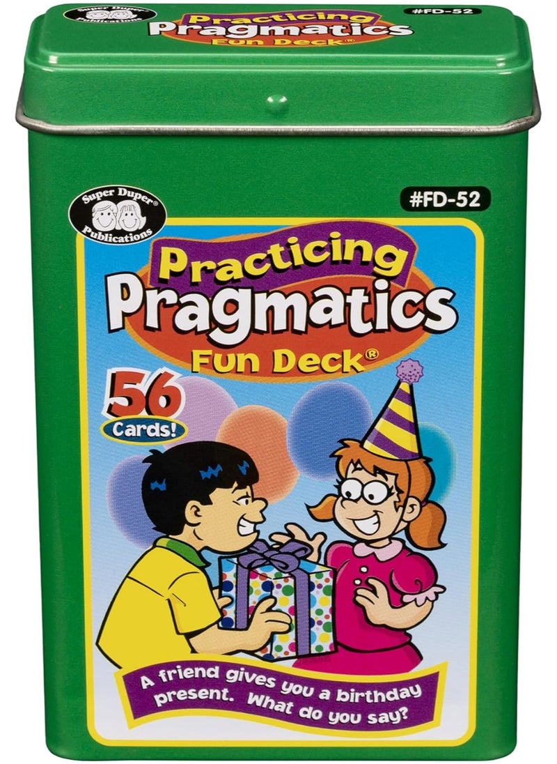 Super Duper Publications Super Duper Publications | Practicing Pragmatics Fun Deck | Conversation and Social Skills Flash Cards | Educational Learning Materials for Children  - Image 1