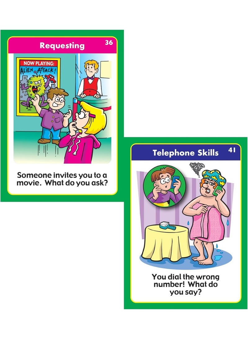 Super Duper Publications Super Duper Publications | Practicing Pragmatics Fun Deck | Conversation and Social Skills Flash Cards | Educational Learning Materials for Children  - Image 2