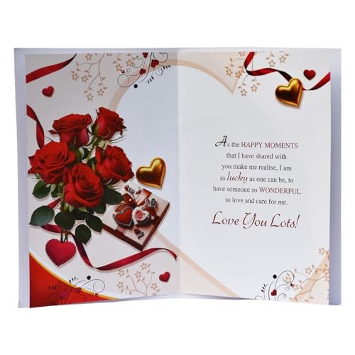 Saugat Traders Valentine Love Gift for Girlfriend Love Greeting Card with Red Rose Flower Red Heart Shape Soft Toy - Birthday - Anniversary - Image 3