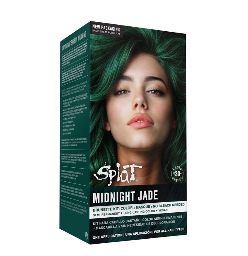 Splat Hair Splat Rebellious Colors 30 Wash Hair Color Kit, Midnight Jade, 6 Oz - Image 1