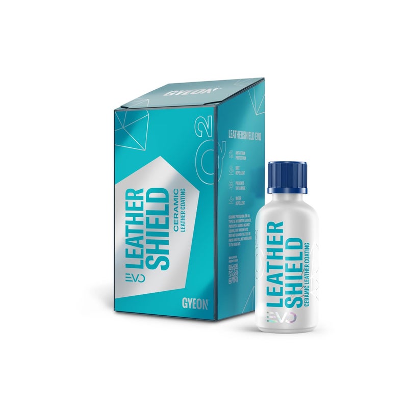 GYEON Leather Shield EVO 50 ml Ceramic Coating for Leather All Types of Natural Leather Tesla Vegan Leather No Change in Finish of Upholstery Repels Dirt and Liquid Car Interior UV Protector