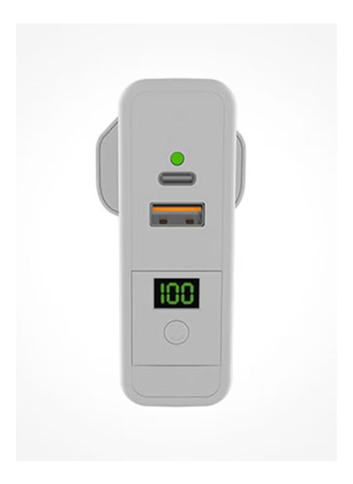 LeCtronic Lectronic Apex Plus 3 in 1 wall charger with Wireless Power Bank, 9700 MAH, White  - Image 2