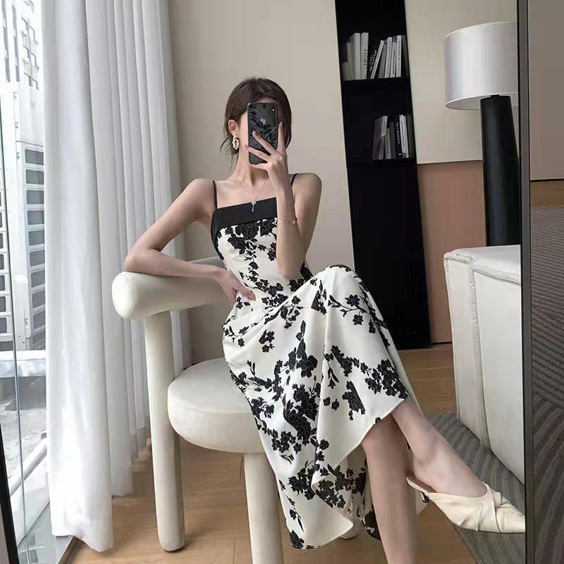 2023 Summer Floral Slip Dress Slim Waist As Shown 