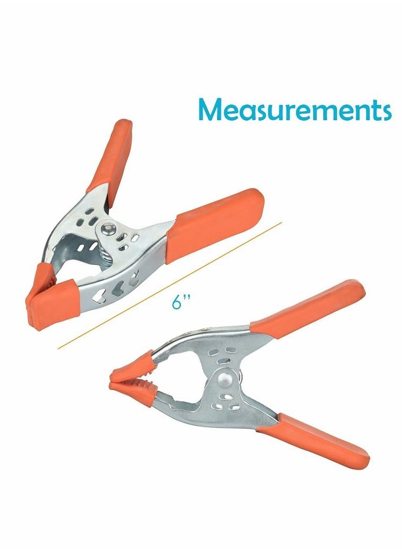 Y&D 8 Pack Spring Clamp, 6 inch Clamp Large Super Heavy Duty Metal, for Strong Hardware Claps Woodworking, Wood, Pony, Photography, Furniture  - Image 2