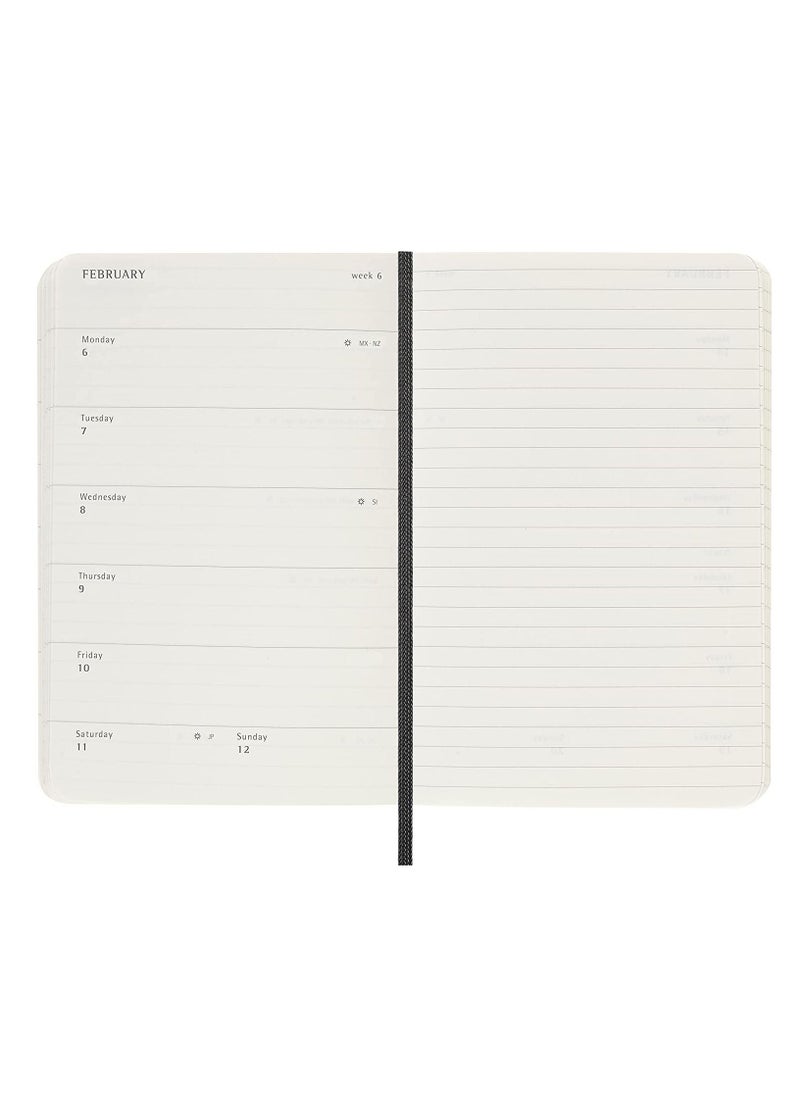 MOLESKINE - 18-Month 2022-23 Weekly Planner Diary 9x14cm Size Soft Cover Black - Image 1