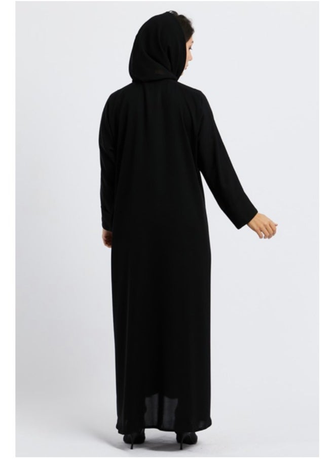 Evva Evva Luxury Saudi Abaya for Women – Elegant Open Front Modest Wear in Premium Fabric – Ideal for Ramadan, Eid, and Everyday Elegance  - Image 3