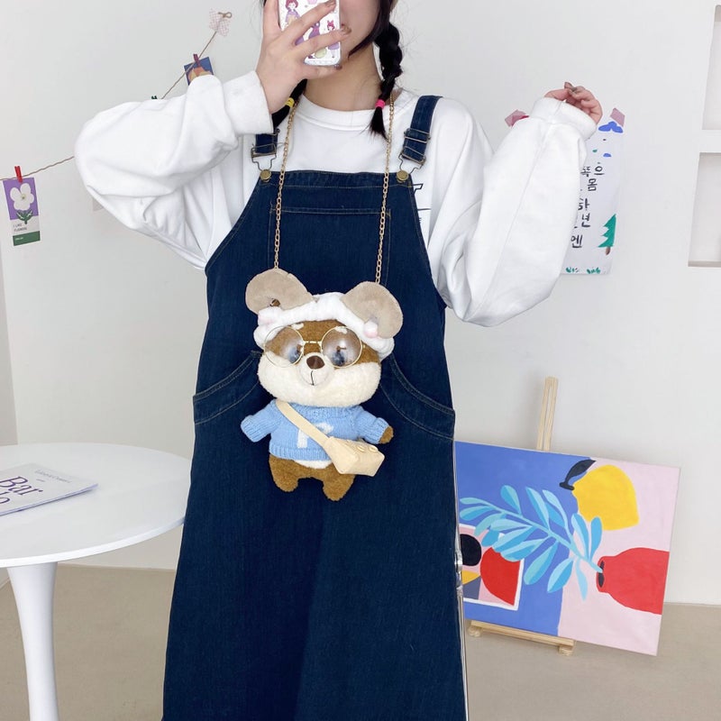 Ins Popular Healing Shiba Inu Doll Cute Plush Bag Cartoon Dog Chain Shoulder Crossbody Bag - Image 4
