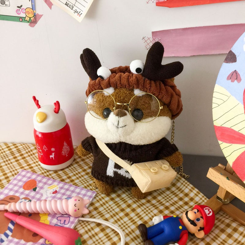 Ins Popular Healing Shiba Inu Doll Cute Plush Bag Cartoon Dog Chain Shoulder Crossbody Bag - Image 1